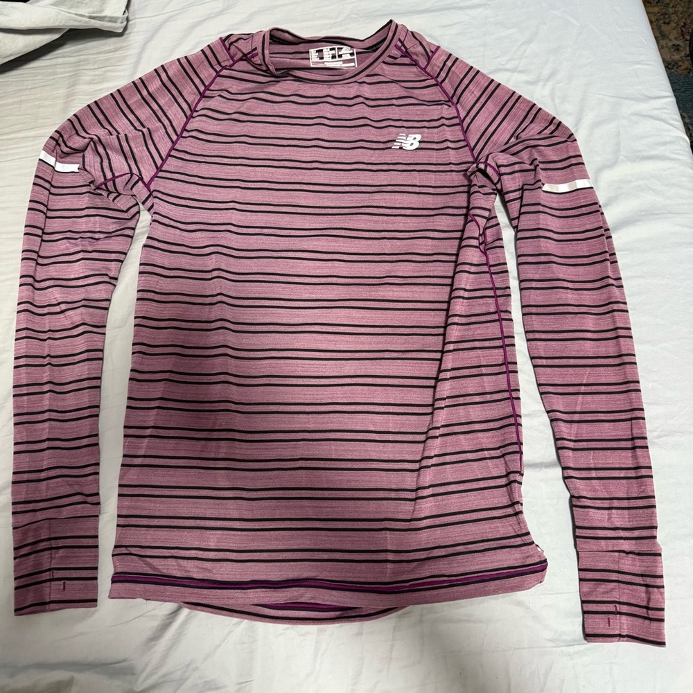New Balance Striped Running shirt - LIKE NEW